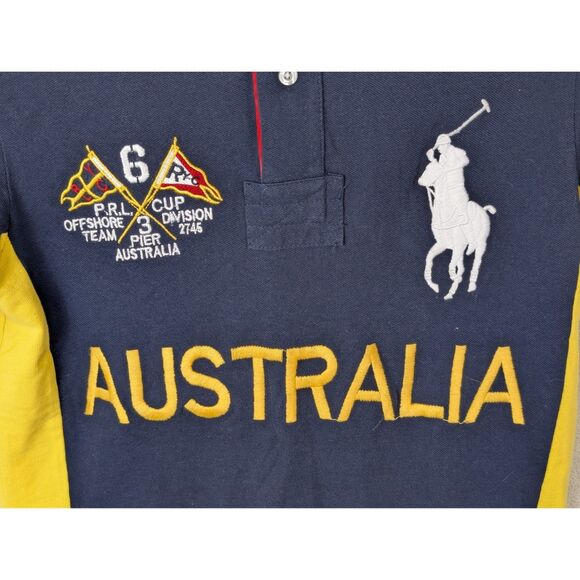 Polo Ralph Lauren Big Pony Australia Rugby Polo Shirt Men's Size Medium - Picture 4 of 13